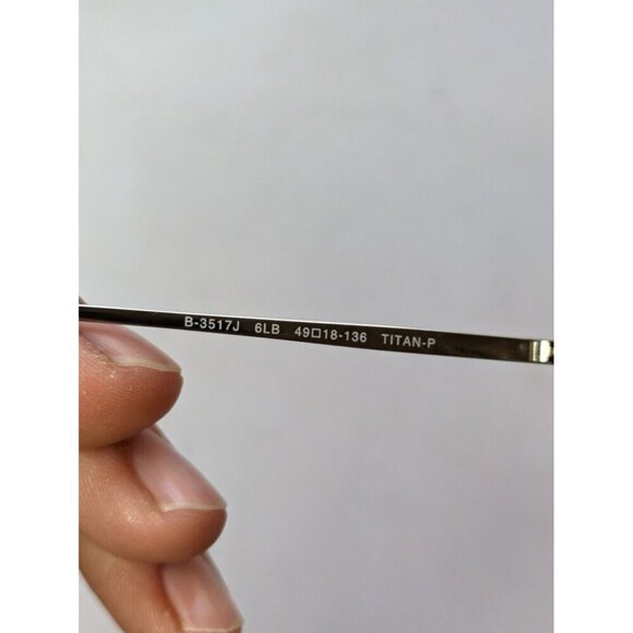 Authentic Burberry B-3517j Unisex Silver Halfrim Frames Only 49-18-136 - Picture 6 of 11